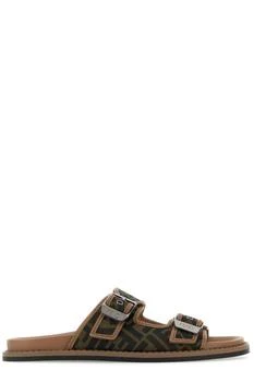 Fendi | Fendi Monogrammed Strap Buckled Sandals