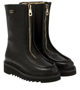 Salvatore Ferragamo | Women's Zip-Up Leather Boots In Black