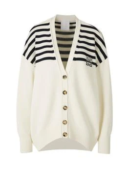 Givenchy | Givenchy 4G Striped V-Neck Cardigan