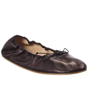 Bow Leather Flat