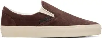 Tom Ford | Brown Perforated Suede Jude Slip On Sneakers