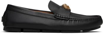 Versace | Black 
La Medusa
 Driver Loafers