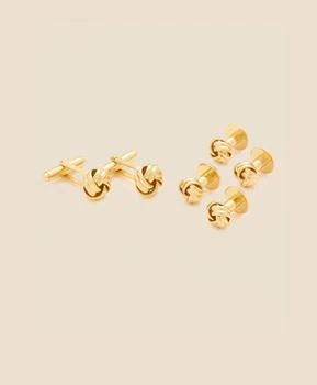 Brooks Brothers Sterling Silver Gold-Plated Knot Cufflinks