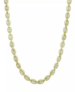 Macy
s | Cubic Zirconia and Yellow IP Necklace (8mm) in Sterling Silver