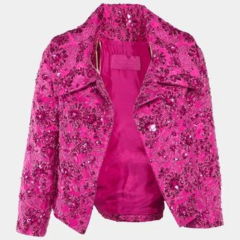 Valentino | Valentino Pink Sequin Embellished Brocade Cropped Jacket S