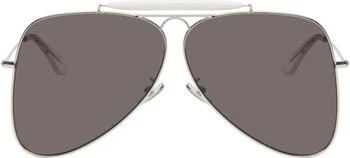 Silver Show Pilot Sunglasses