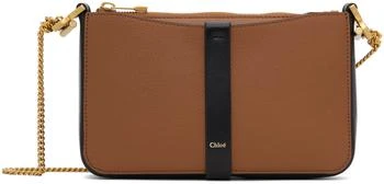 Tan & Black Marcie Pouch On Chain Bag