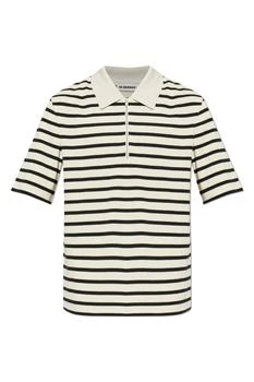 Jil Sander | Jil Sander+ Logo Patch Striped Polo Shirt