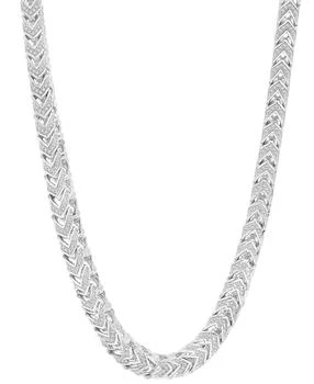 Macy's | Men's Cubic Zirconia Franco Link 24" Chain Necklace in Sterling Silver