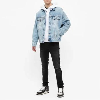 AMIRI | Slit Knee Cotton Denim Jeans In Antique Black