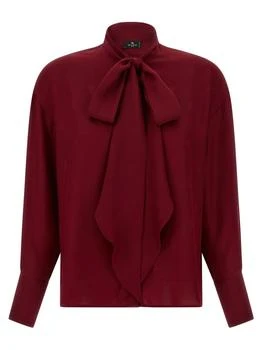 ETRO | Etro Dot-Printed Tie-Neck Blouse