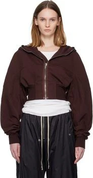 Rick Owens | Burgundy Concordians Collage Hoodie