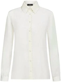 ETRO | Scallop Detail Blouse In Ivory