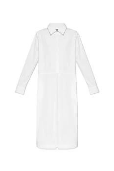 Jil Sander | Jil Sander Long-Sleeved Buttoned Mini Shirt Dress