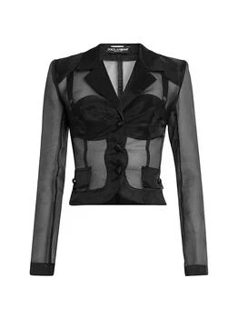 Dolce & Gabbana | Marquisette Sheer Single-Breasted Jacket