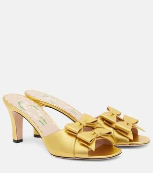 Valentino | Bowow 75 metallic leather mules