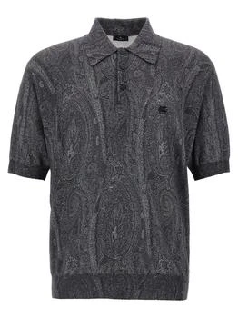 ETRO | Etro Logo Embroidered Short-Sleeved Knitted Polo Shirt