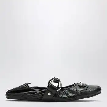 Balenciaga | City black ballet flats in Arena lambskin leather