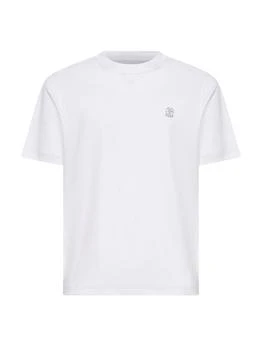 Brunello Cucinelli | Brunello Cucinelli Logo Embroidered Crewneck T-Shirt