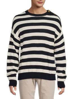 Valentino | Striped Cotton-Wool Sweater