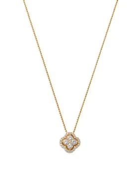 Bloomingdale's | Diamond Clover Pendant Necklace in 14K Yellow Gold, 0.75 tcw