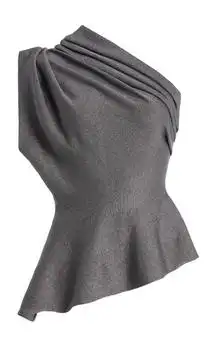 Khaite | Khaite Aimee One-Shoulder Metallic-Knit Top - Moda Operandi
