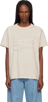 MAISON MARGIELA | Beige Numerical Cotton T-shirt