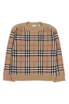 Burberry | Burberry Kids Checked Crewneck Jumper