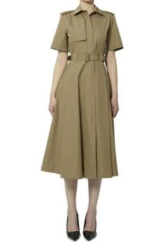Burberry | Burberry Short Sleeved Belted Shirt Dress