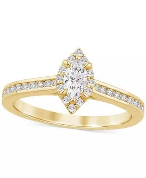 Macy's | Diamond Marquise Halo Engagement Ring (1/2 ct. t.w.) in 14k Gold