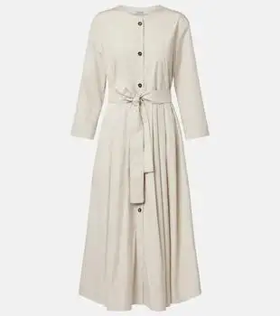 Max Mara | Giorno belted cotton shirt dress