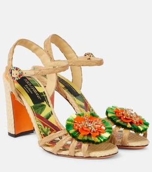 Dolce 
Gabbana | Embellished raffia sandals