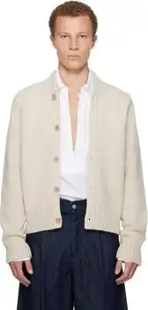 Dries Van Noten | Off-White Merino Wool Cardigan