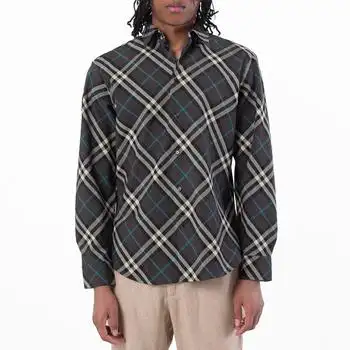 Burberry | Burberry Check Pattern Button-Up Shirt, Size Small