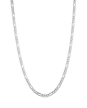 Bloomingdale's | Men's Figaro Link Chain Necklace in 14K White Gold, 24"