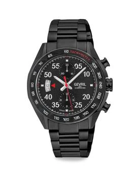 Gevril | Ascari 42MM Stainless Steel Tachymeter Automatic Chronograph Watch