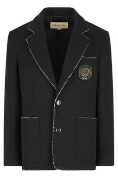 Valentino | Valentino Logo Patch Single-Breasted Jacket