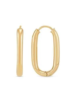 Saks Fifth Avenue | 14K Yellow Gold Oval Huggie Earrings