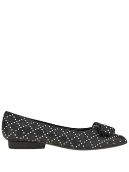 Salvatore Ferragamo | Women's Viva Rhinestone-Embellished Flat Pumps In Black