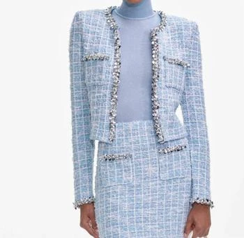 Self Portrait Self-Portrait - Check Knit Cardigan