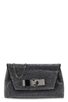 Versace | Versace Gianni Ribbon Embellished Clutch Bag