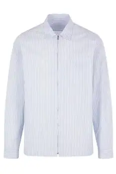 Prada | Prada Zip-Up Striped Shirt