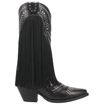 Dingo Gypsy Studded Fringe Metallic Snip Toe Cowboy Boots