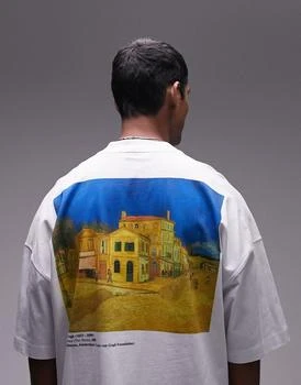 Topman Topman extreme oversized fit t-shirt with The Yellow House print in white in collaboration with Van Gogh Museum