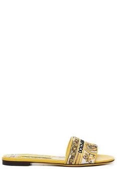 Dolce & Gabbana | Dolce & Gabbana Logo Detailed Slip-On Slides