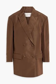 Valentino | Double-breasted silk-faille blazer
