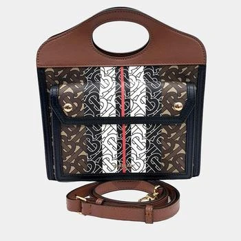 Burberry | Burberry Brown Coated canvas TB Monogram Pocket Mini Bag