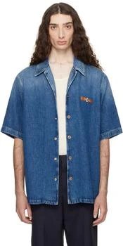 Versace | Blue Medusa Biggie Denim Shirt