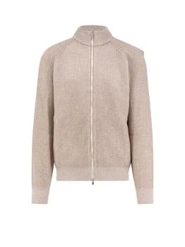 Brunello Cucinelli | Brunello Cucinelli High Neck Zip-Up Cardigan
