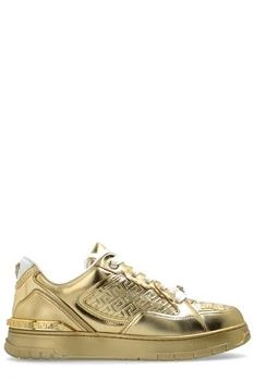 Versace | Versace Greca-Embossed Lace-Up Sneakers
